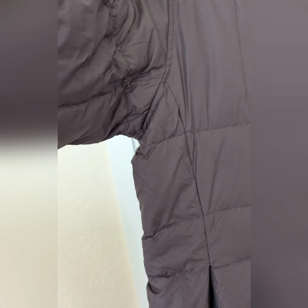 Landsend Silver Goose Down Jacket In Chocolate Brown S - Picture 9 of 13